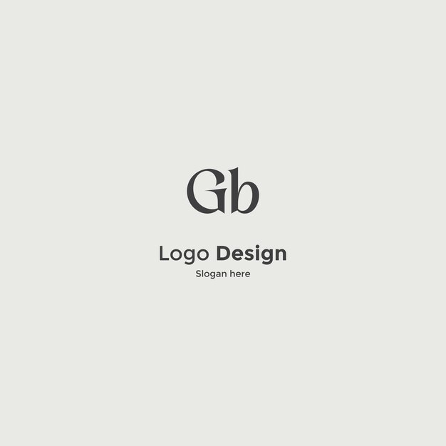 Imagen vectorial del diseño inicial del logotipo en Gb