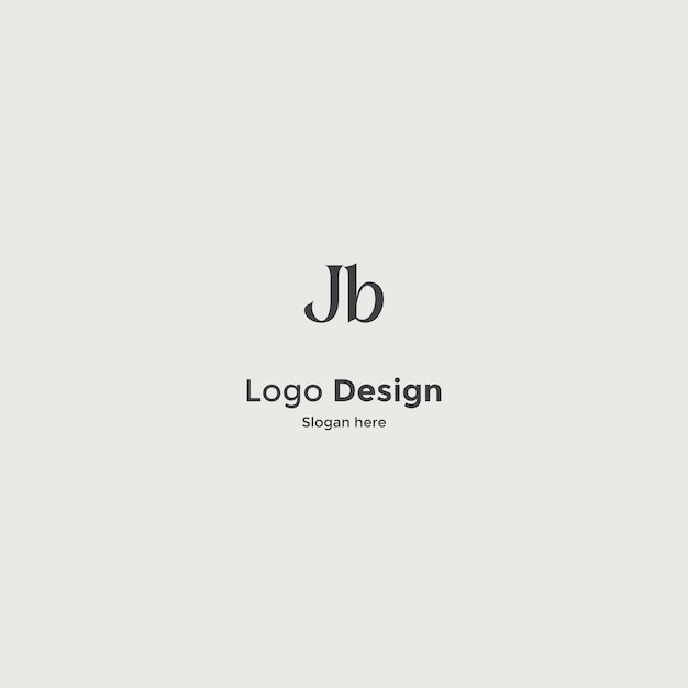 Imagen vectorial del diseño inicial del logotipo de Jb
