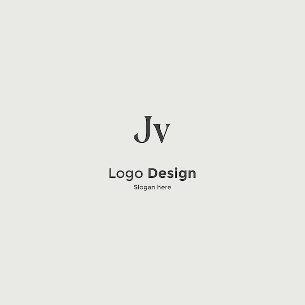 Imagen vectorial del diseño inicial del logotipo de Jv