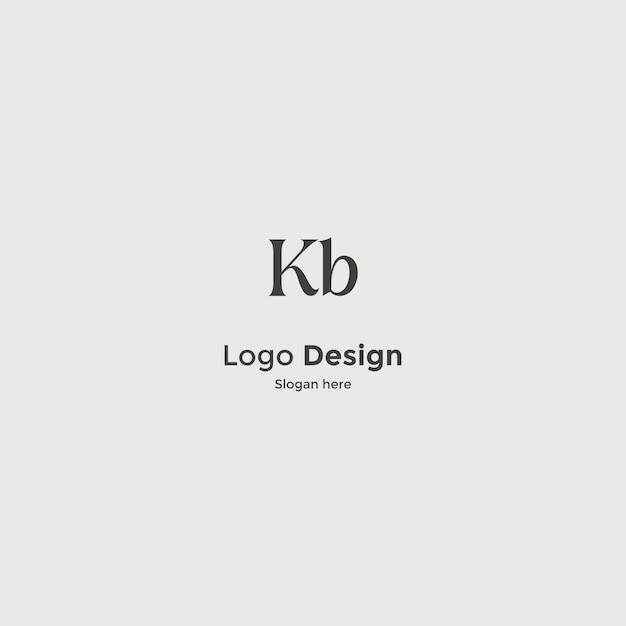 Imagen vectorial del diseño inicial del logotipo de Kb