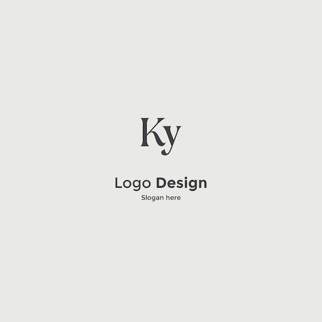 Imagen vectorial del diseño inicial del logotipo de Ky
