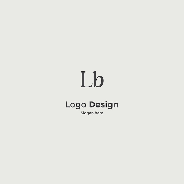 Imagen vectorial del diseño inicial del logotipo Lb