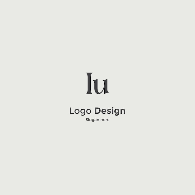 Imagen vectorial del diseño inicial del logotipo de Lu