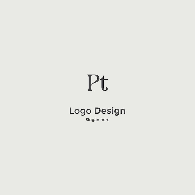 Imagen vectorial del diseño inicial del logotipo Pt