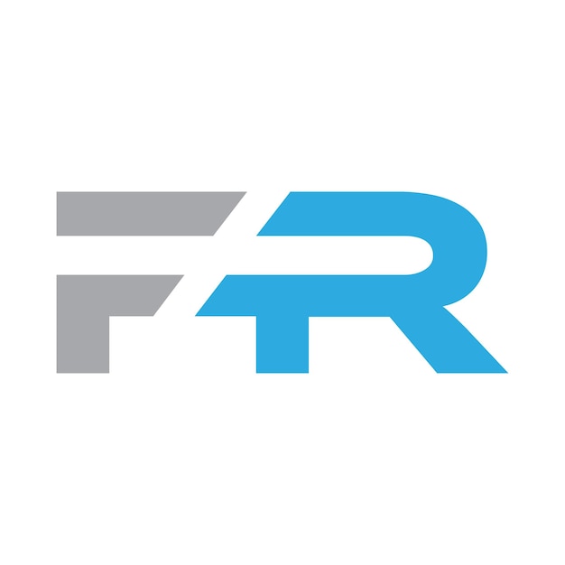 Imagen vectorial de diseño de la letra FR Logotipo o icono