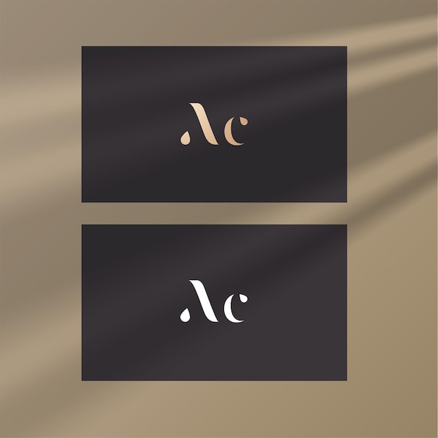 Imagen vectorial de diseño de logotipo AC
