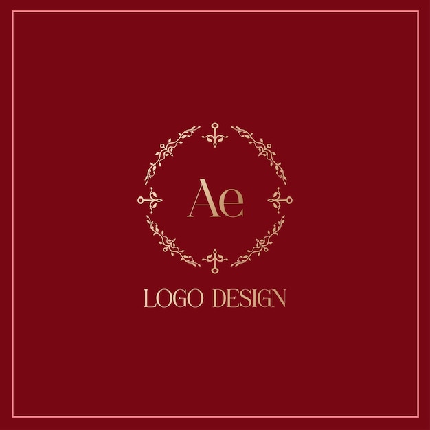 Imagen vectorial de diseño de logotipo AE