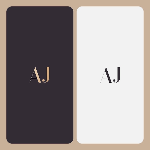 Imagen vectorial de diseño de logotipo AJ