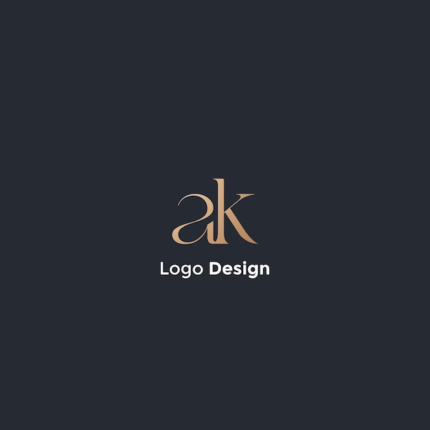 Imagen vectorial del diseño del logotipo de Ak