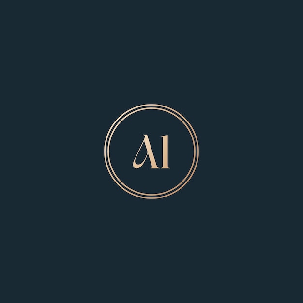 Imagen vectorial del diseño del logotipo Al