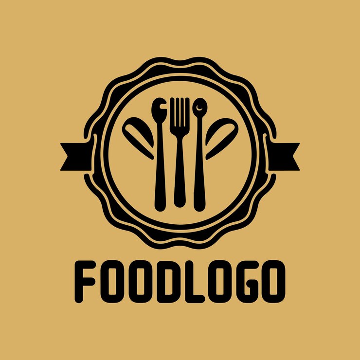 Imagen vectorial del diseño del logotipo de los alimentos