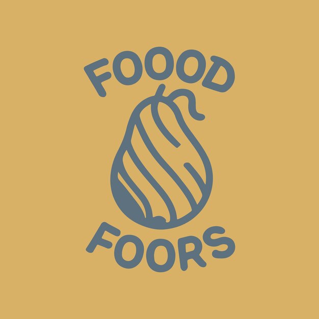 Imagen vectorial del diseño del logotipo de los alimentos