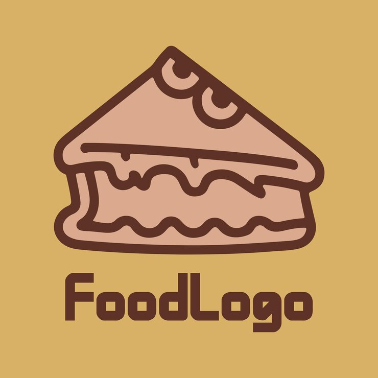 Imagen vectorial del diseño del logotipo de los alimentos