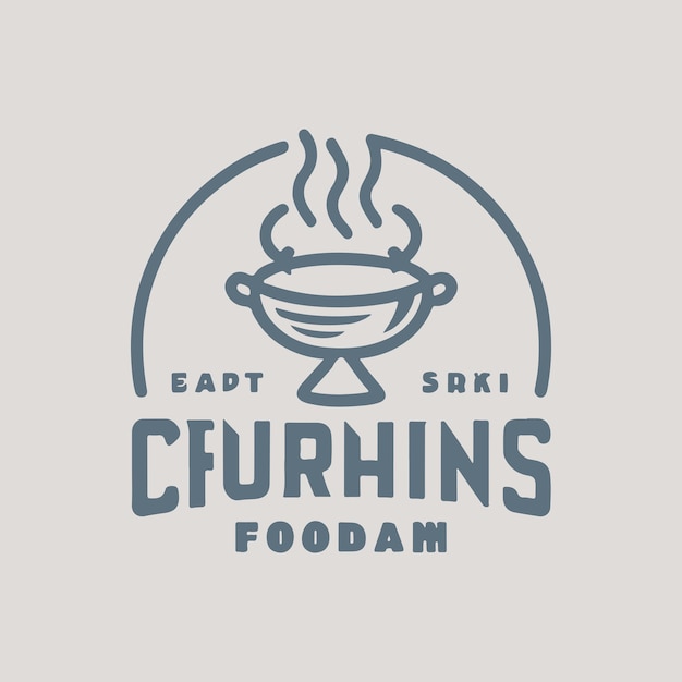 Imagen vectorial del diseño del logotipo de los alimentos