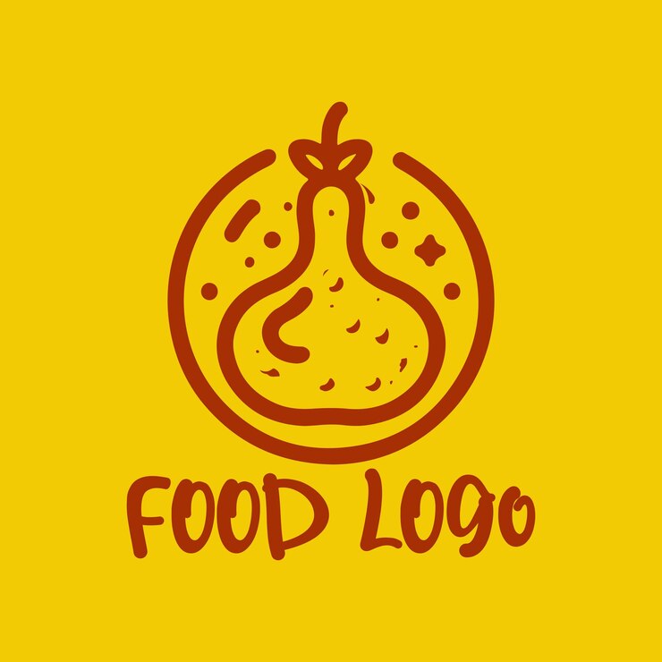 Imagen vectorial del diseño del logotipo de los alimentos