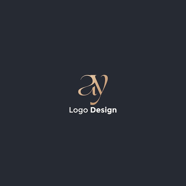 Imagen vectorial del diseño del logotipo de Ay