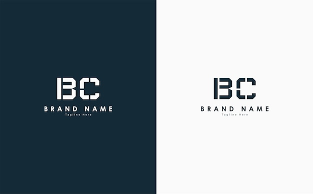Imagen vectorial de diseño de logotipo bc letters vector