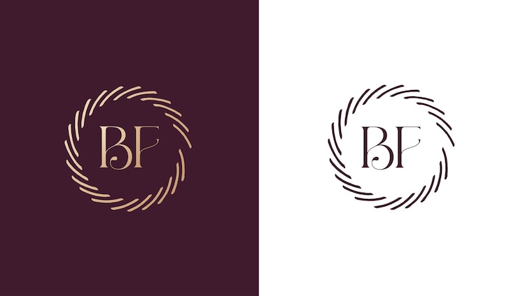 Vector imagen vectorial de diseño de logotipo bf