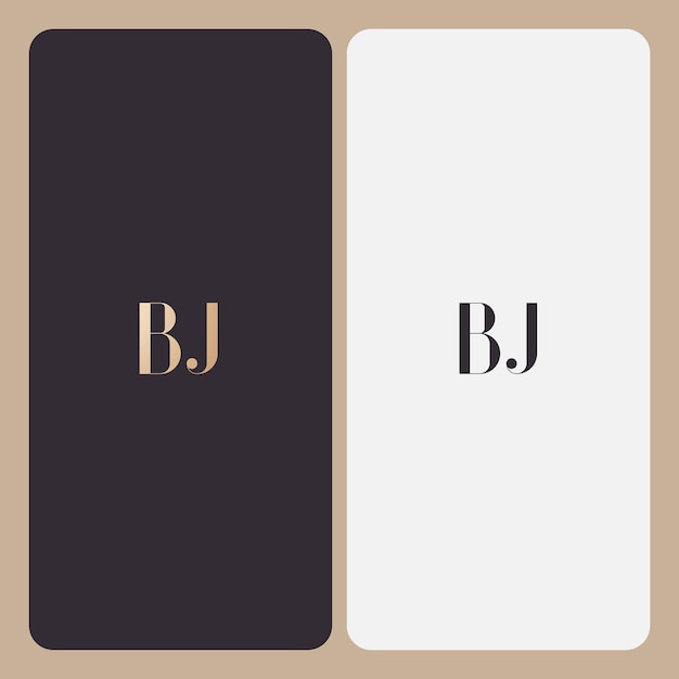 Imagen vectorial del diseño del logotipo de BJ