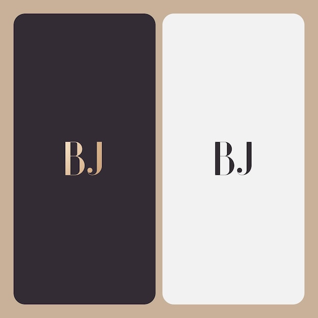 Vector imagen vectorial del diseño del logotipo de bj