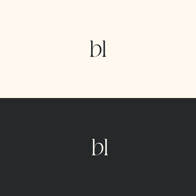 Imagen vectorial de diseño de logotipo BL