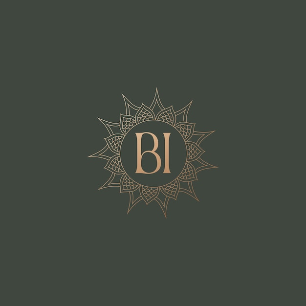 Imagen vectorial de diseño de logotipo BL