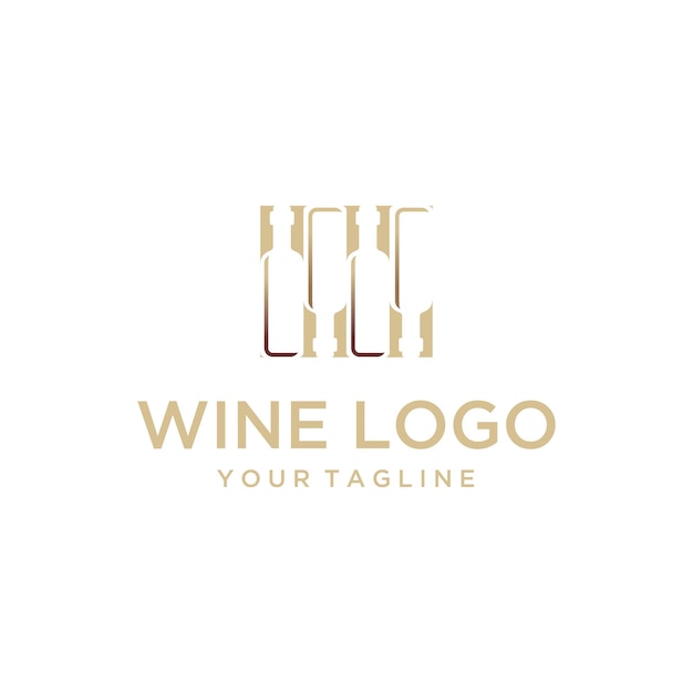 imagen vectorial de diseño de logotipo de botella