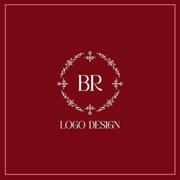 Imagen vectorial de diseño de logotipo BR