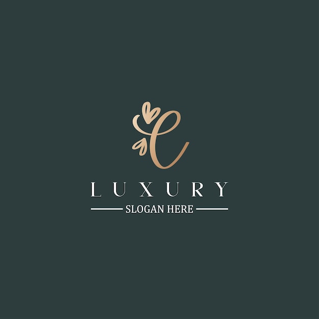 Imagen vectorial de diseño de logotipo C