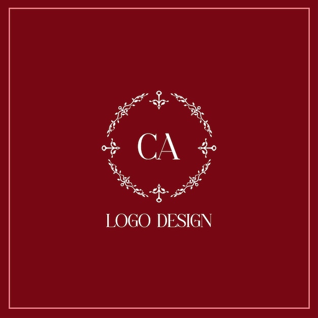 Imagen vectorial de diseño de logotipo CA