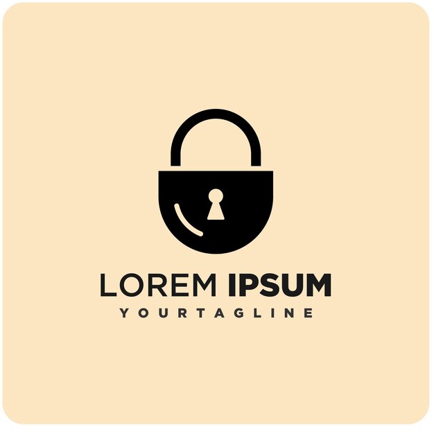 imagen vectorial de diseño de logotipo de candado de seguridad