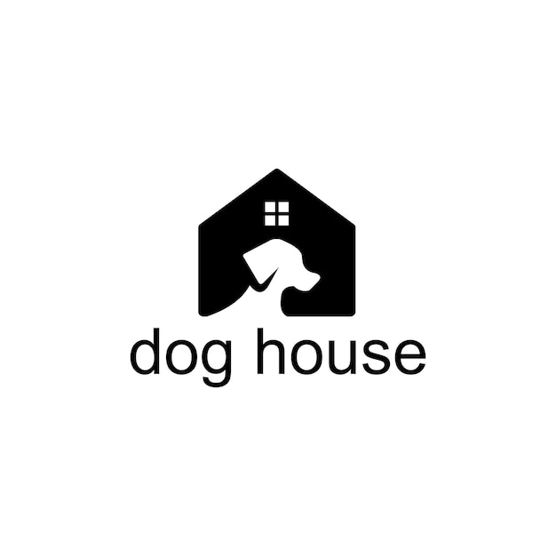imagen vectorial de diseño de logotipo de casa de perro