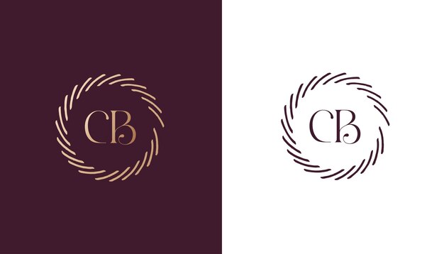 Imagen vectorial del diseño del logotipo de CB
