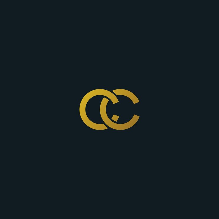 Vector imagen vectorial del diseño del logotipo cc
