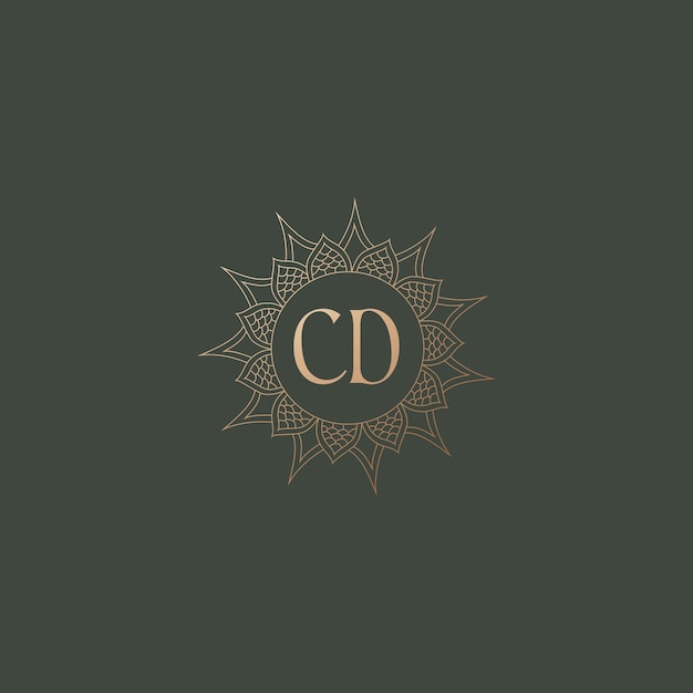Imagen vectorial del diseño del logotipo de CD