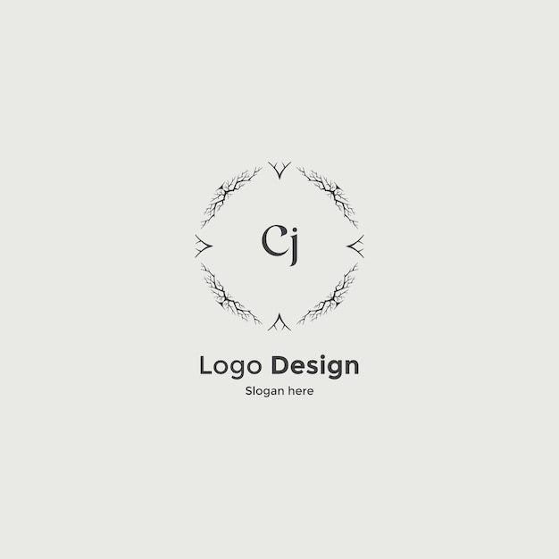 Imagen vectorial del diseño del logotipo de Cj