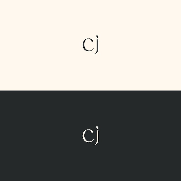Imagen vectorial del diseño del logotipo de Cj