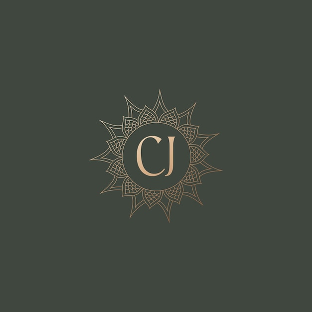 Imagen vectorial del diseño del logotipo de Cj
