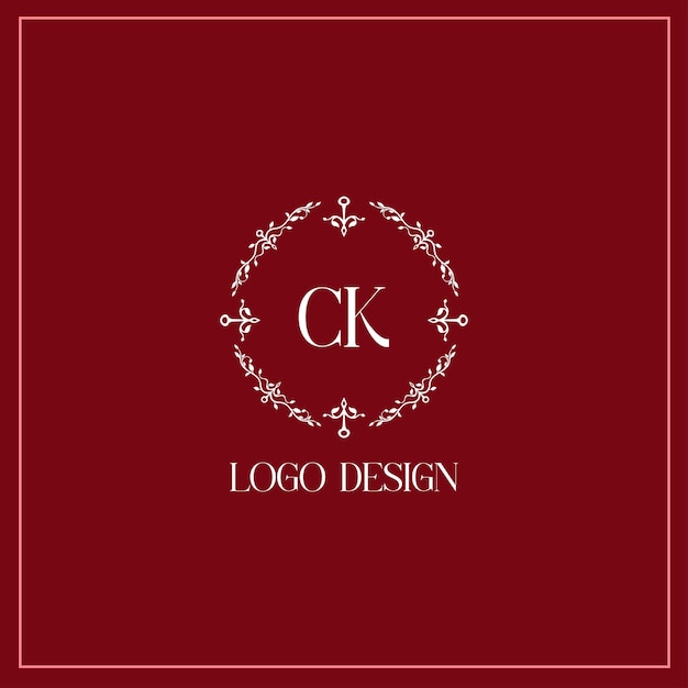 Imagen vectorial de diseño de logotipo CK