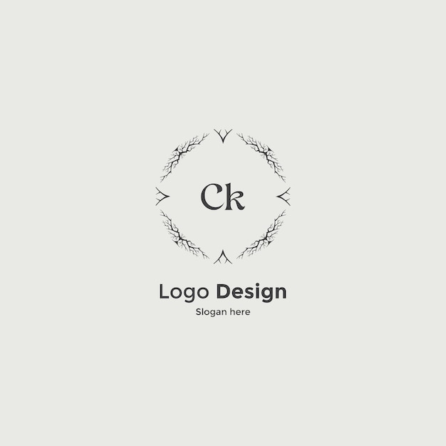 Imagen vectorial del diseño del logotipo Ck