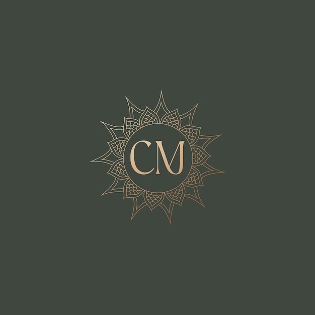 Imagen vectorial del diseño del logotipo de Cm