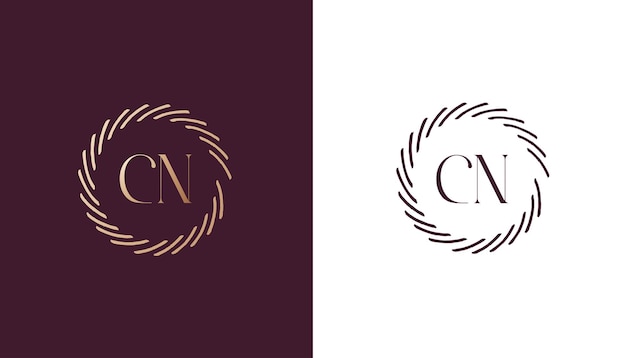 Imagen vectorial del diseño del logotipo CN