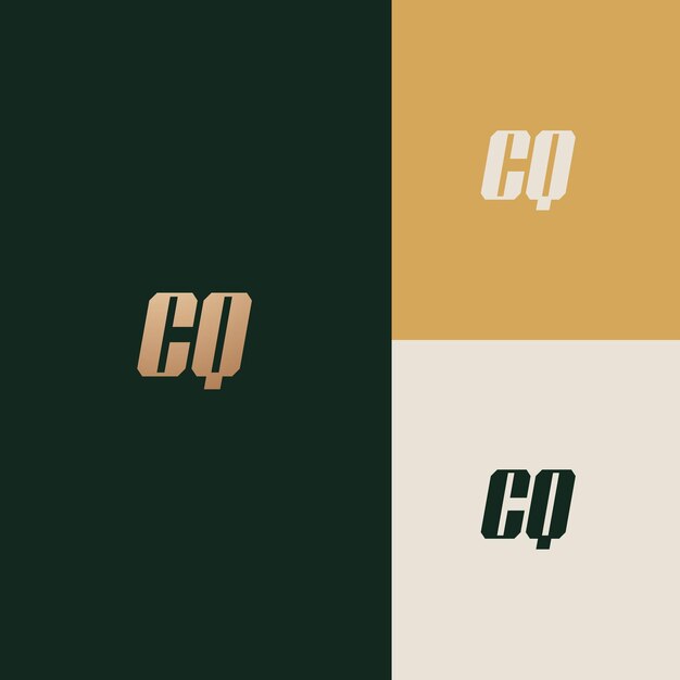 Imagen vectorial del diseño del logotipo de CQ