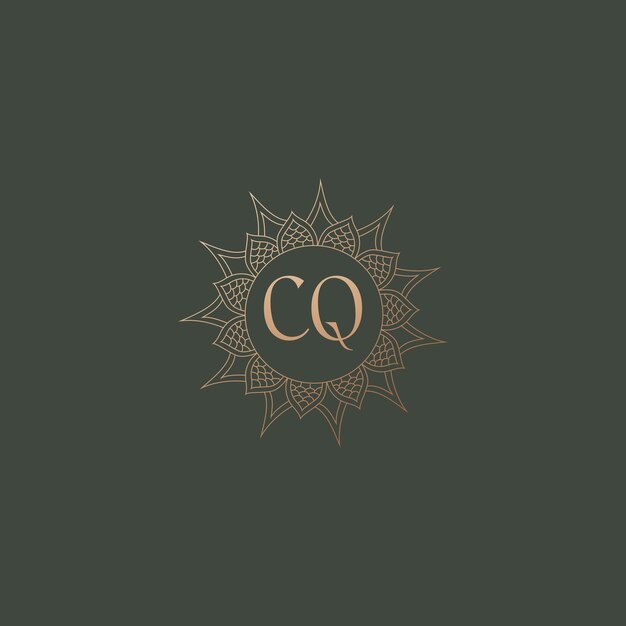 Imagen vectorial del diseño del logotipo Cq