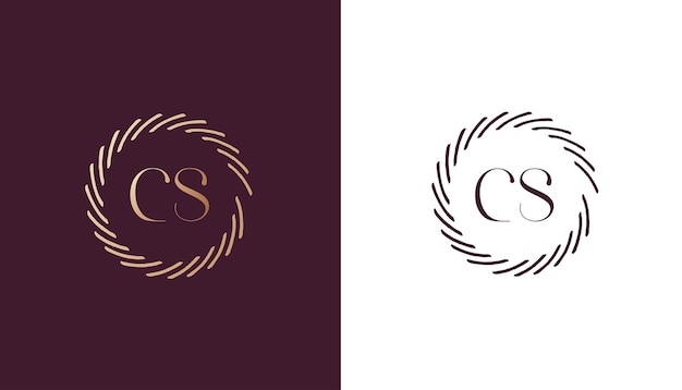 Imagen vectorial del diseño del logotipo de CS