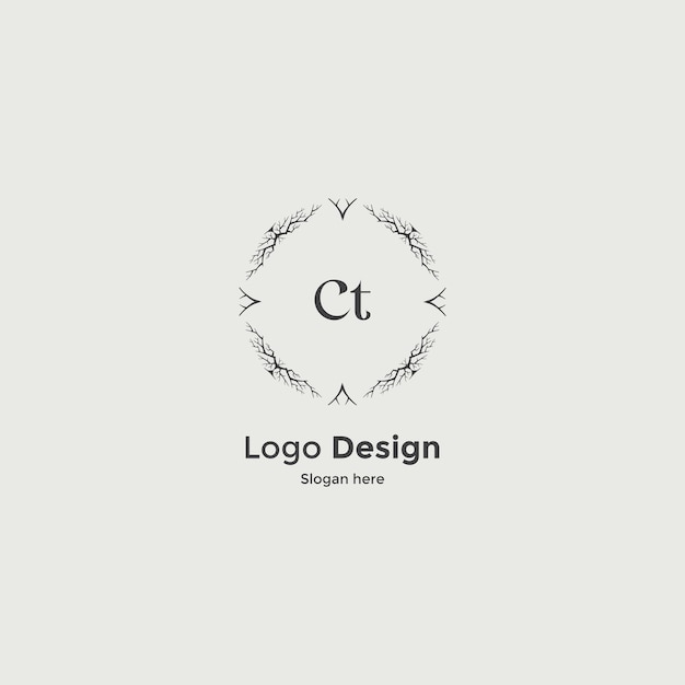 Imagen vectorial del diseño del logotipo de Ct