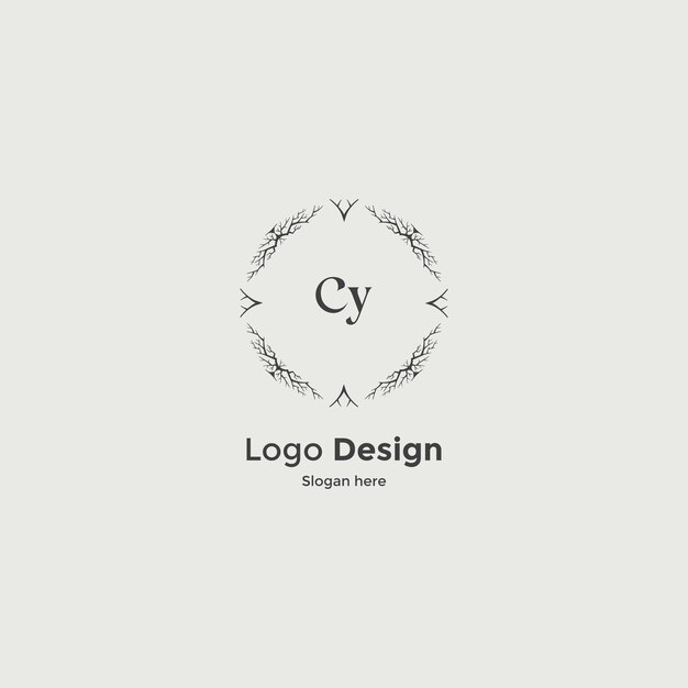 Imagen vectorial del diseño del logotipo de Cy
