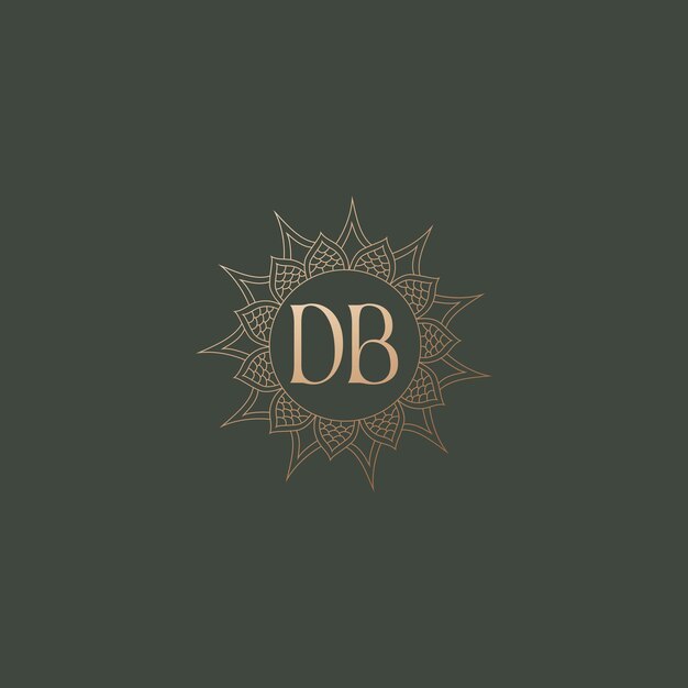 Imagen vectorial del diseño del logotipo de Db