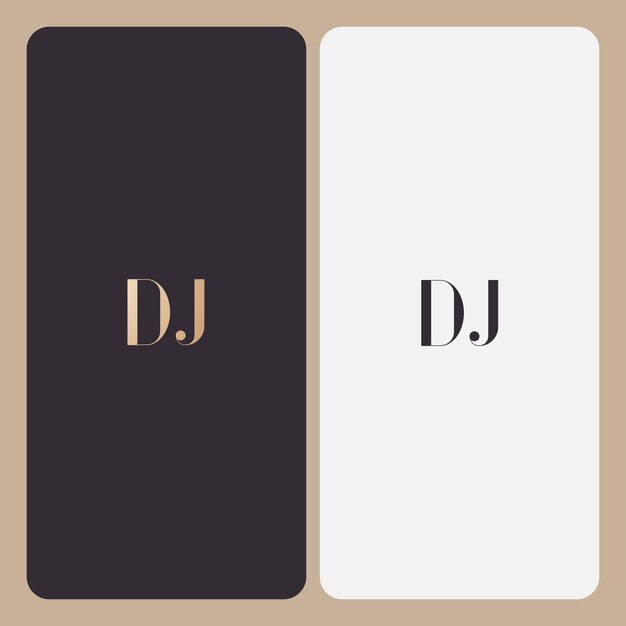 Imagen vectorial del diseño del logotipo de DJ