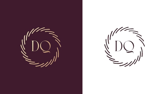Imagen vectorial del diseño del logotipo de DQ
